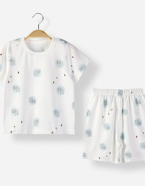 Load image into Gallery viewer, Baby Animal Print T-Shirt Combo 1-Pieces Solid Shorts Sets by MyKids-USA™

