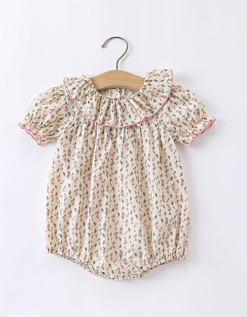 Load image into Gallery viewer, Baby Ditsy Flower Graphic Puff Sleeves Onesie&amp;Sets by MyKids-USA™
