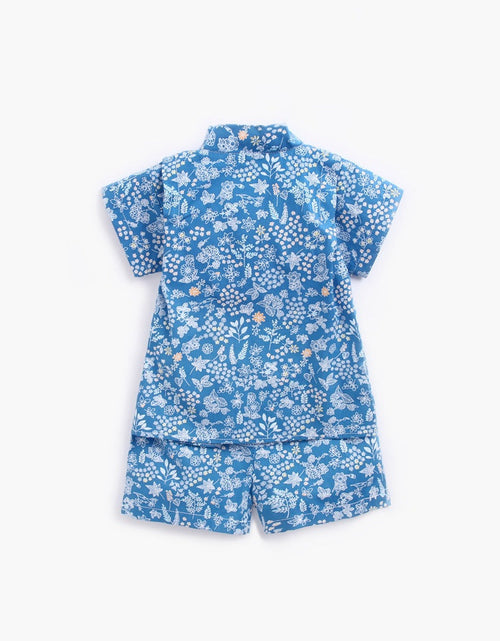 Load image into Gallery viewer, Baby Printed Pattern Belt Design T-Shirt Combo Shorts Japan Style 1-Pieces Sets Pajamas by MyKids-USA™
