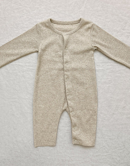 Load image into Gallery viewer, Baby Solid Color Pit Strip Fabric Long Sleeve Onesie Or Jumpsuit (Without Hat) by MyKids-USA™

