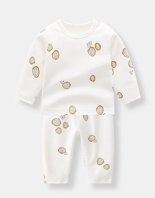 Load image into Gallery viewer, Baby 1pcs Allover Fruit Graphic Long Sleeve Bottoming Shirt &amp; Trousers Sets by MyKids-USA™

