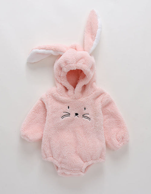 Load image into Gallery viewer, Baby Embroidered Pattern Rabbit Ear Design Thickened Onesies Bodysuit by MyKids-USA™
