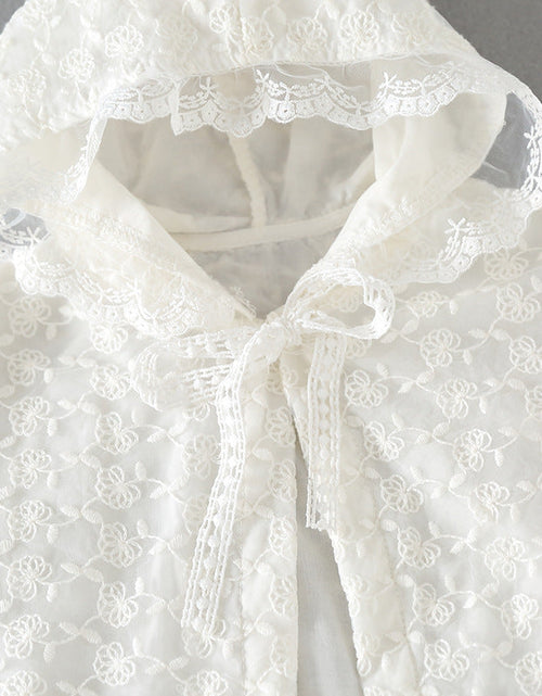 Load image into Gallery viewer, Kids Mesh Overlay Design Belted Bow Tie Shawls With Ruffle Hat by MyKids-USA™
