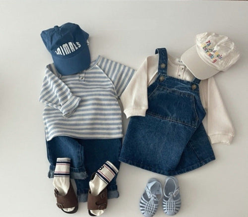 Load image into Gallery viewer, Baby Striped &amp; Polka Dot Pattern &amp; Solid Color Loose Comfort Shirt by MyKids-USA™
