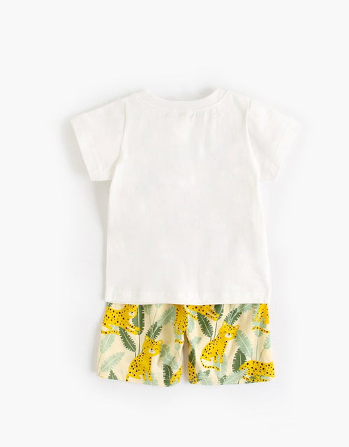 Load image into Gallery viewer, Baby Boy And Girl Animal Tiger Print Short Sleeved Top Combo Shorts Sets by MyKids-USA™
