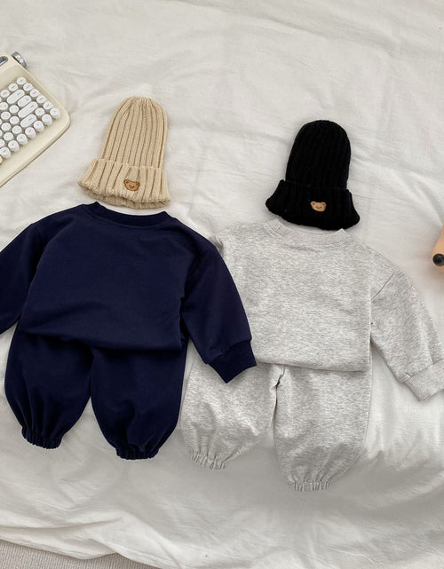 Load image into Gallery viewer, Baby Letter Graphic Pullover Hoodies With Pants Spring Sets by MyKids-USA™
