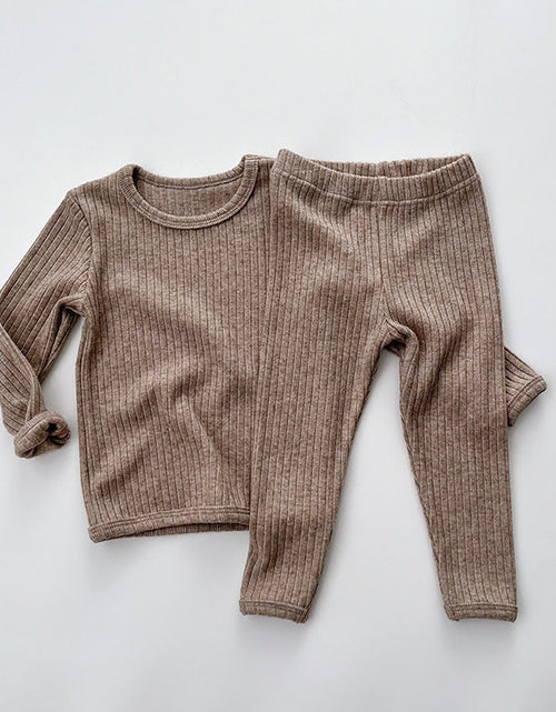 Load image into Gallery viewer, Baby Solid Color Comfy Fabric Shirt Sets Pajamas Home Clothes by MyKids-USA™
