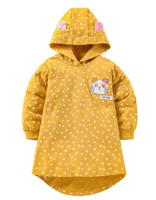 Load image into Gallery viewer, Baby Girl Car Patched &amp; Dot Graphic Long Hoodie Combo Leggings 2 Pieces Sets by MyKids-USA™
