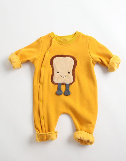 Load image into Gallery viewer, Baby Cartoon Pattern Side Snap Button Design Long Sleeved Romper by MyKids-USA™
