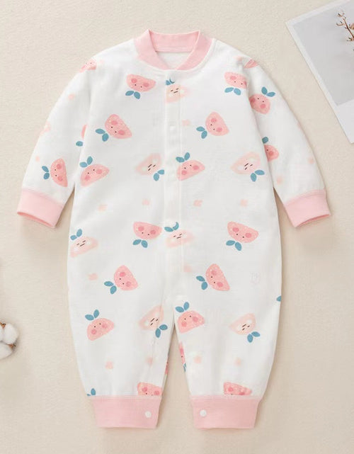 Load image into Gallery viewer, Baby Cartoon Pattern Button Front Design Long Sleeves Cotton Romper by MyKids-USA™
