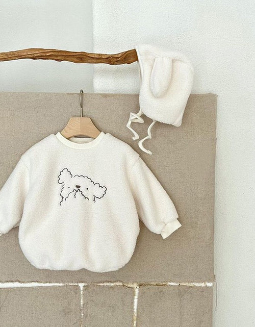 Load image into Gallery viewer, Baby Cartoon Embroidered Pattern Long Sleeve Velvet Onesies by MyKids-USA™
