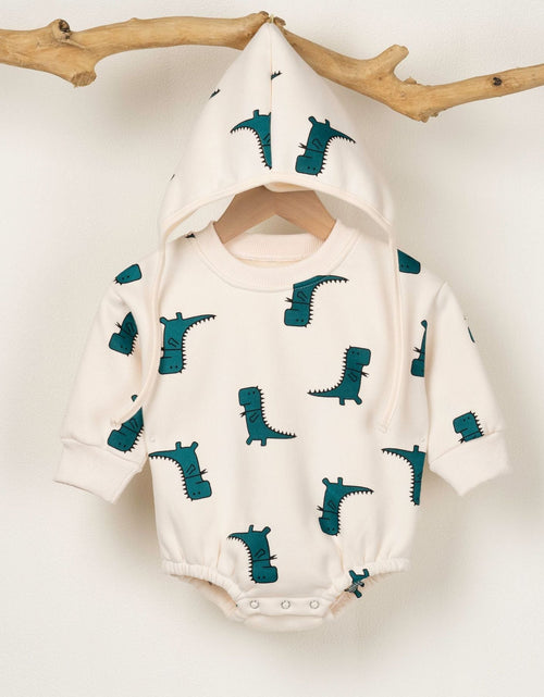 Load image into Gallery viewer, Baby Boy 1pcs Cartoon Dinosaur Pattern Long Sleeves O-Neck Bodysuit &amp; Hats by MyKids-USA™
