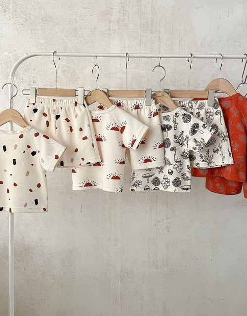 Load image into Gallery viewer, Baby Print Pattern Multi-Style Waffle Fabric Shorts Sets by MyKids-USA™
