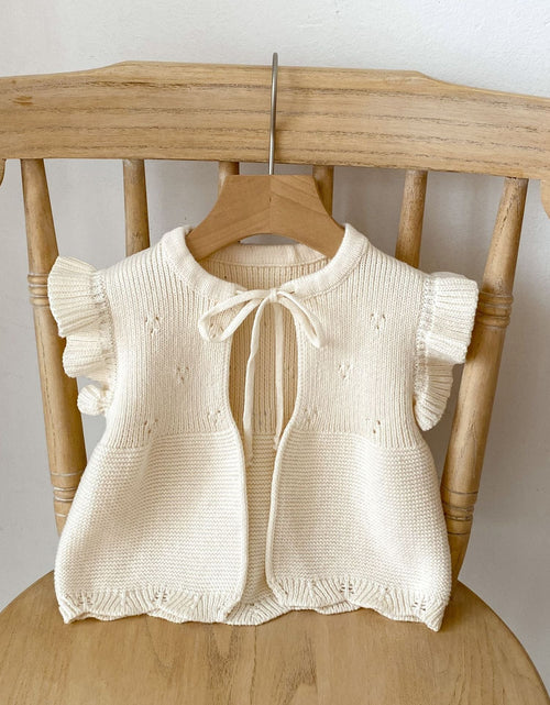 Load image into Gallery viewer, Baby Girl Solid Color Butterfly Sleeve Thin Style Cute Cardigan by MyKids-USA™
