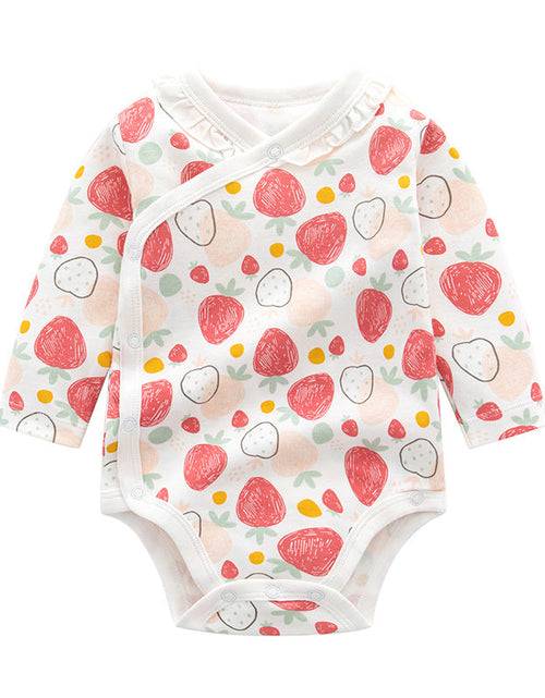 Load image into Gallery viewer, Baby Cartoon Print Pattern Side Button Design Long Sleeve Onesies by MyKids-USA™
