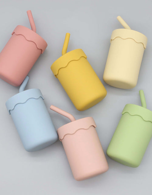 Load image into Gallery viewer, Baby Food Grade Silicone Straw Water Cup Training Leakproof Drop Resistant Drinking Cups by MyKids-USA™

