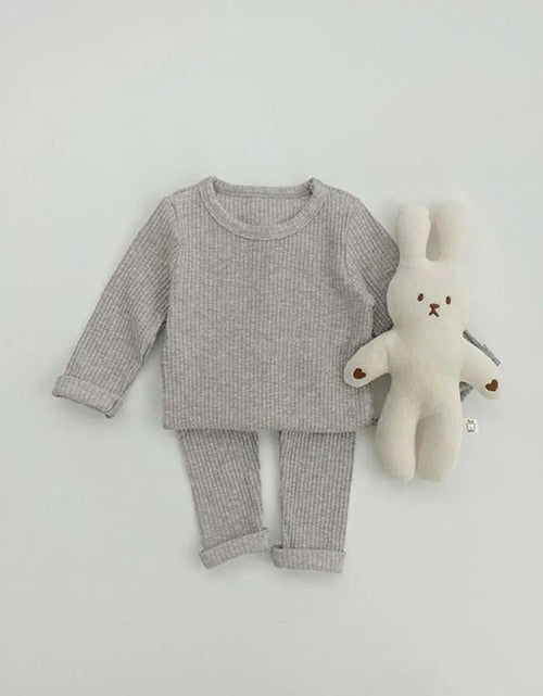 Load image into Gallery viewer, Baby Solid Color Soft Cotton Pajamas Home Clothes Sets by MyKids-USA™
