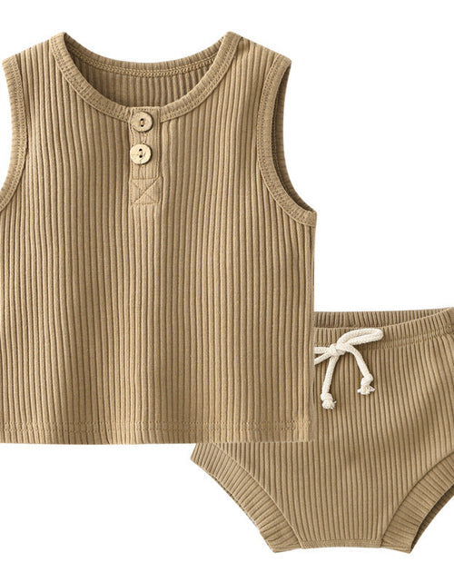 Load image into Gallery viewer, Baby Soft Cotton Sleeveless Vest With Shorts Sets by MyKids-USA™
