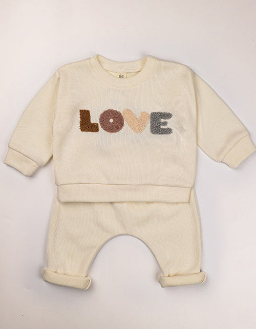 Load image into Gallery viewer, Baby LOVE Graphic Hoodies Combo Pants Kids Valentine’s Day Sets by MyKids-USA™
