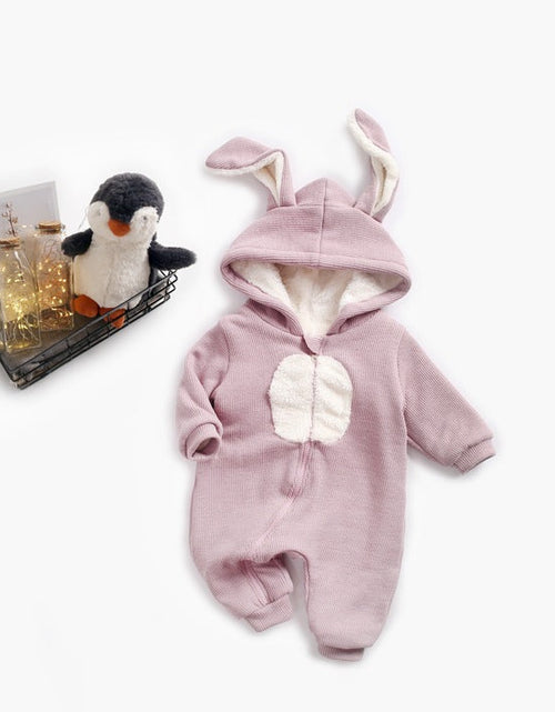 Load image into Gallery viewer, Baby Cartoon Shape Design Soft Fleece Thickened Romper In Autumn &amp; Winter by MyKids-USA™
