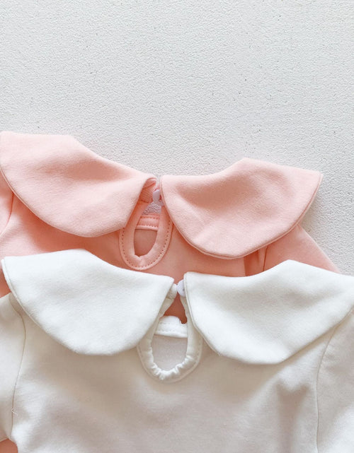 Load image into Gallery viewer, Baby Girl Solid Doll Collar Top by MyKids-USA™
