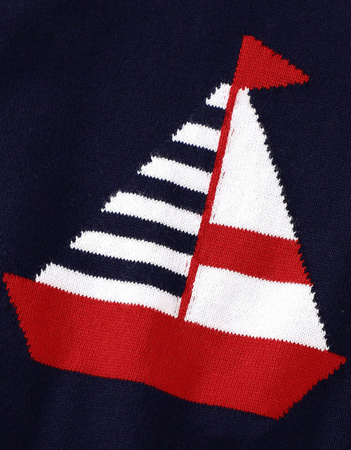 Load image into Gallery viewer, Baby Boy Embroidered Graphic Striped Neck &amp; Sleeve Design Tee Combo Shorts Sailor Style Sets by MyKids-USA™
