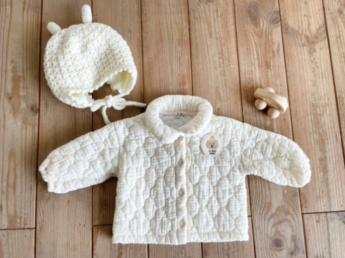 Load image into Gallery viewer, Baby Bear Patched Pattern Quilted Warm Lapel Cute Sets by MyKids-USA™

