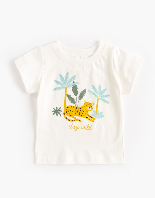 Load image into Gallery viewer, Baby Boy And Girl Animal Tiger Print Short Sleeved Top Combo Shorts Sets by MyKids-USA™
