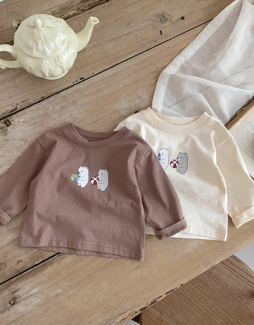 Load image into Gallery viewer, Baby Cartoon Print Tops With Waffle Fabric Strap Onesies Sets by MyKids-USA™
