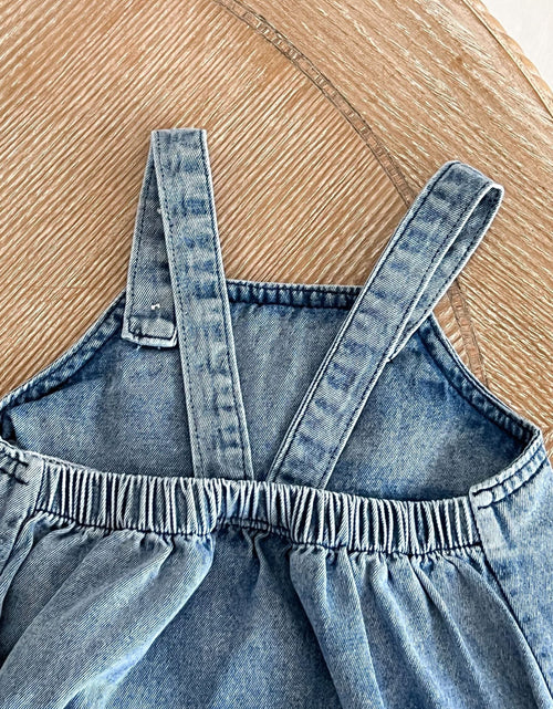 Load image into Gallery viewer, Baby Cartoon Bear Pattern Fashion Denim Strap Oniesies by MyKids-USA™
