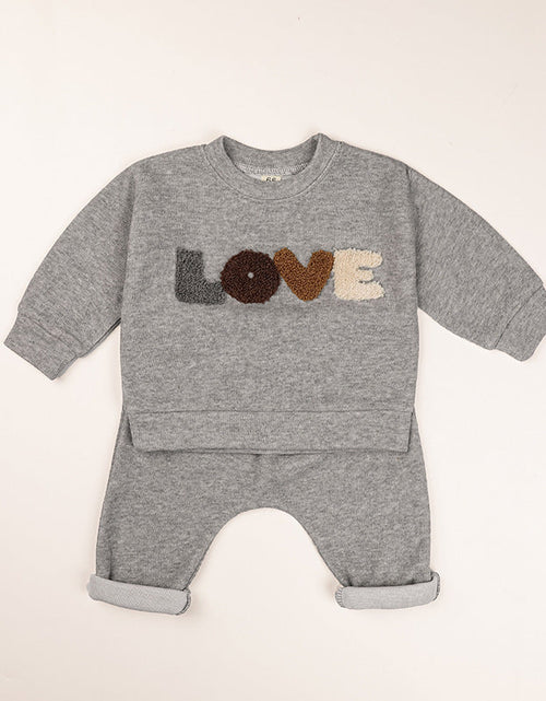Load image into Gallery viewer, Baby LOVE Graphic Hoodies Combo Pants Kids Valentine’s Day Sets by MyKids-USA™
