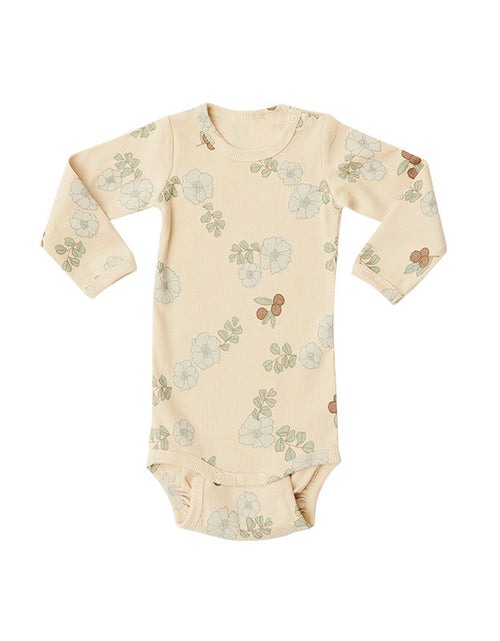 Load image into Gallery viewer, Baby Girl Floral Pattern Cotton Onesies With Pant 1 Pieces Sets by MyKids-USA™
