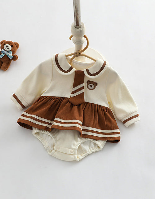 Load image into Gallery viewer, Baby Girl Cartoon Bear Embroidered Pattern College Style Kids Valentine’s Day Clothes by MyKids-USA™

