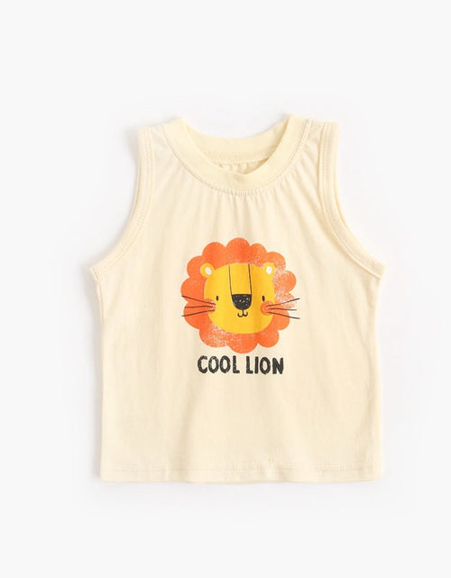 Load image into Gallery viewer, Baby Boy And Girl Animal Tiger Print Sleeveless Top Combo Shorts  Sets by MyKids-USA™

