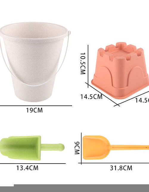 Load image into Gallery viewer, Children’s Wheat Straw Medium Beach Bucket Dinosaur Model Toy by MyKids-USA™
