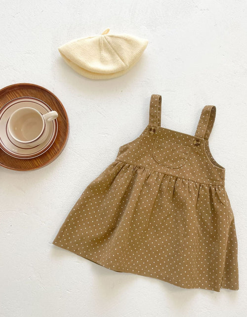 Load image into Gallery viewer, Baby Girls Dot Print Dress Combo Solid Top In Sets by MyKids-USA™
