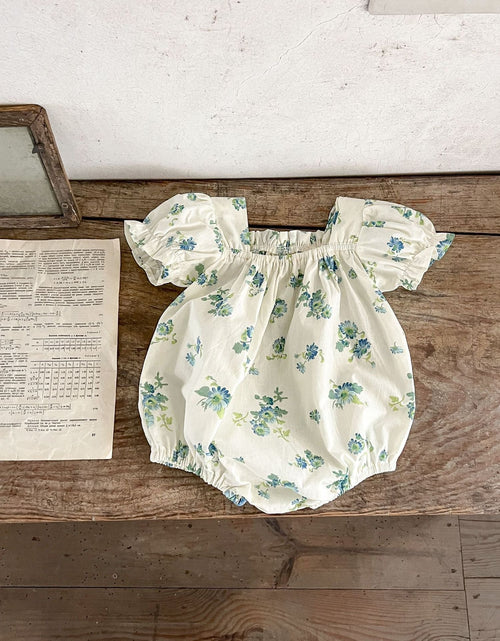Load image into Gallery viewer, Baby Girl Flower Pattern Square Neck Onesies &amp; Sets by MyKids-USA™
