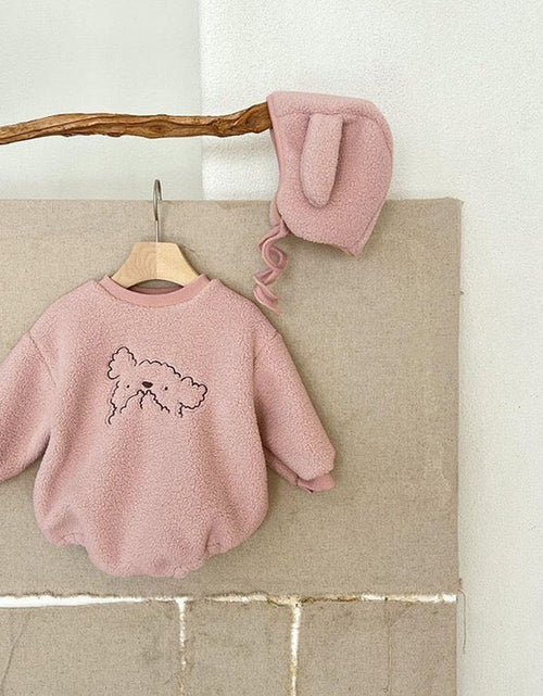 Load image into Gallery viewer, Baby Cartoon Embroidered Pattern Long Sleeve Velvet Onesies by MyKids-USA™
