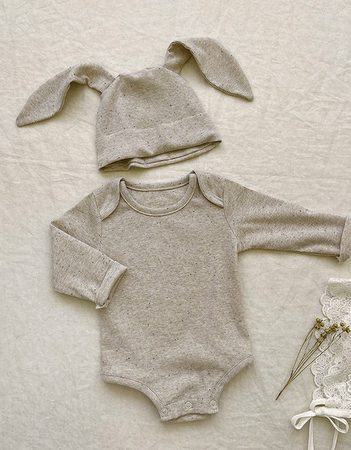 Load image into Gallery viewer, Baby Solid Color Pit Strip Fabric Long Sleeve Onesie Or Jumpsuit (Without Hat) by MyKids-USA™
