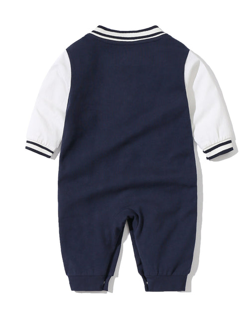 Load image into Gallery viewer, Baby Letter Embroidered Pattern Long Sleeves Baseball Rompers by MyKids-USA™
