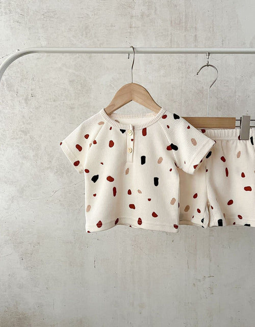 Load image into Gallery viewer, Baby Print Pattern Multi-Style Waffle Fabric Shorts Sets by MyKids-USA™
