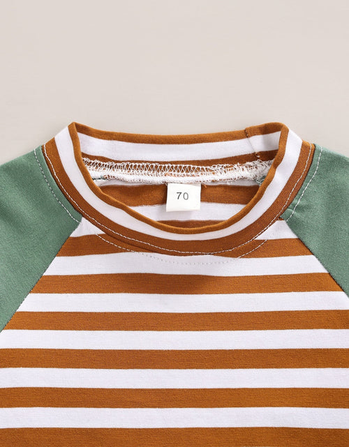 Load image into Gallery viewer, Baby Striped Pattern Contrast Design Hoodies Combo Solid Pants Sets by MyKids-USA™
