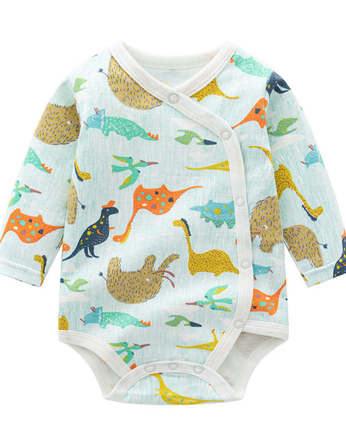 Load image into Gallery viewer, Baby Cartoon Print Pattern Side Button Design Long Sleeve Onesies by MyKids-USA™
