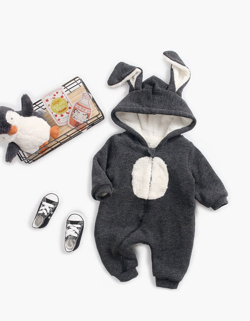 Load image into Gallery viewer, Baby Cartoon Shape Design Soft Fleece Thickened Romper In Autumn &amp; Winter by MyKids-USA™
