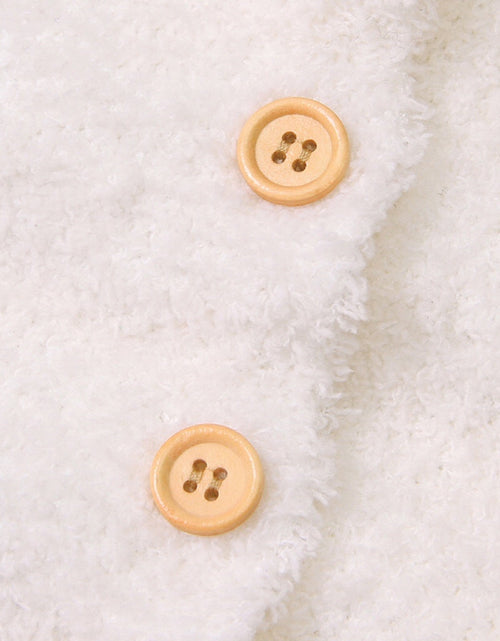 Load image into Gallery viewer, Baby Cartoon Bear Style Button Front Design Long Sleeve Plush Rompers by MyKids-USA™
