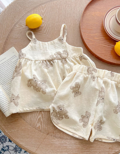 Load image into Gallery viewer, Baby Animal Print Sling Tops Combo Shorts Sets by MyKids-USA™
