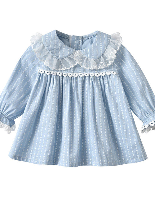 Load image into Gallery viewer, Baby Girl Heart Pattern Ruffle Doll Neck Shirt Combo Embroidered Pants Sets by MyKids-USA™
