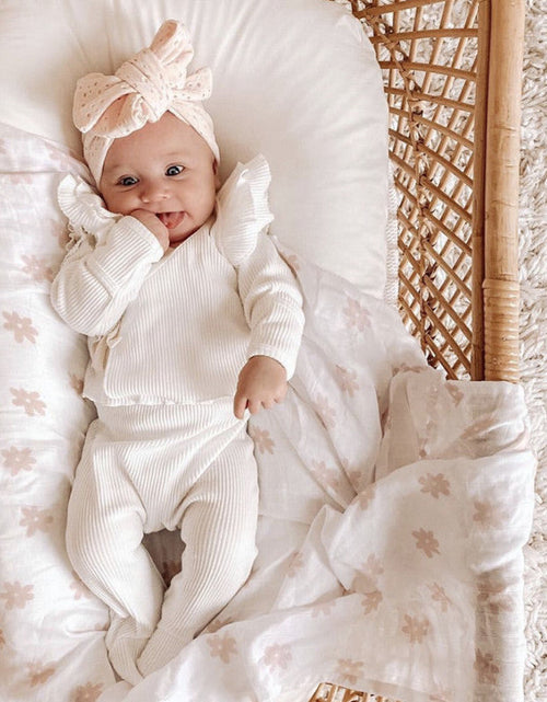 Load image into Gallery viewer, Baby Girl Solid Color Pure Cotton Long Sleeve Tops With Pants Sets by MyKids-USA™
