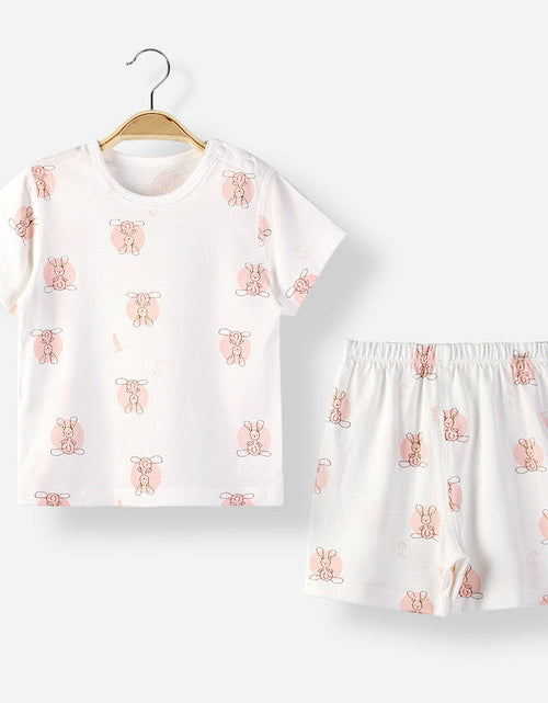 Load image into Gallery viewer, Baby Animal Print T-Shirt Combo 1-Pieces Solid Shorts Sets by MyKids-USA™
