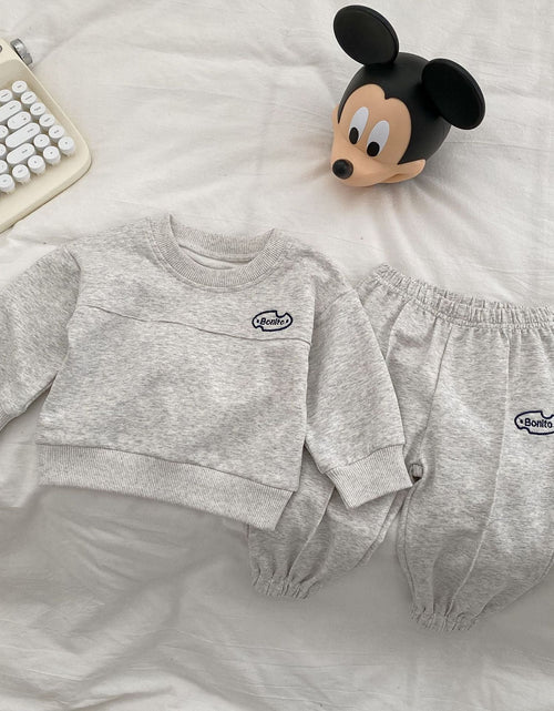 Load image into Gallery viewer, Baby Letter Graphic Pullover Hoodies With Pants Spring Sets by MyKids-USA™
